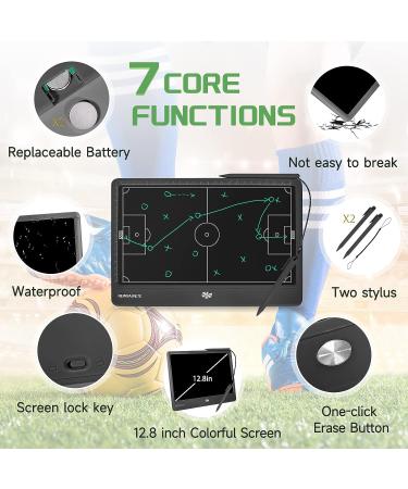Newnaivete 12.8 inch Electronic Football Coach Board with LCD Display and Stylus Pen - Soccer Tactical Training Tool for Coaches - Buy Online on GoSupps.com