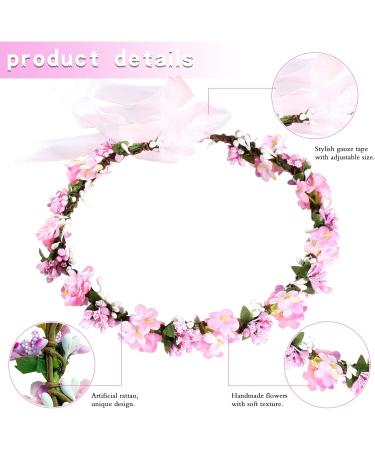 White Flower Wreath & Bracelet Set - Adjustable Hair Garland for Weddings Bridesmaids & Children - Buy Online on GoSupps.com