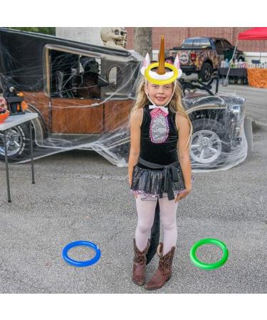 Joliyoou Unicorn Party Games Inflatable Ring Toss Set - 2 Unicorns, 12 Rings - Fun Party Game Favors (2 Pack) - Buy Online on GoSupps.com