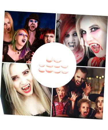 Lurrose 60 STK Halloween Teeth - Realistic Cosplay Werewolf Teeth for Parties | Artificial Plastic Tubs - Buy Online on GoSupps.com