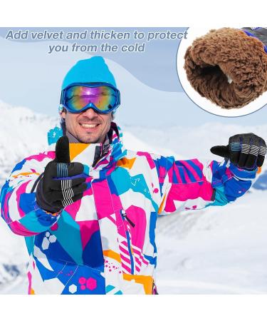 Bencailor 4 Pair Ski Gloves - Snow Windproof Winter Warm Non Slip Gloves (Bright Style) - Buy Online on GoSupps.com