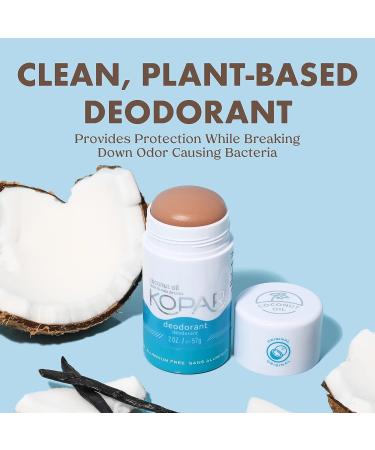 Kopari Aluminum-Free Natural Deodorant with Organic Coconut Oil - Original 2 Pack - Vegan, Gluten-Free, Cruelty-Free - Non-Toxic, Paraben-Free - for Men & Women - Natural Odor Protection - Buy Online on GoSupps.com
