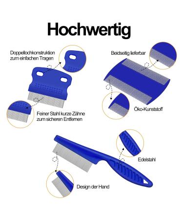 3-Piece Cat & Dog Flea Comb Set - Stainless Steel Pet Care Combs for Flea & Lice Removal | Effective Tear Stain Remover - Buy Online on GoSupps.com