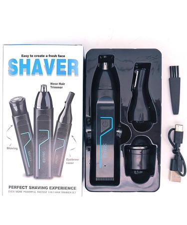 Nose Hair Trimmer for Men Eyebrow and Facial Hair Removal Machine Powerful hair clipper with motor detail Waterproof electric hair clipper interchangeable head trimmer for eyebrows - Buy Online on GoSupps.com