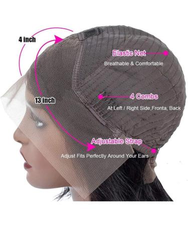YTOOZ 14-Inch Ombre Blue Front Lace Wig Brazilian Remy Hair Bob for Women 150 Density Natural Look - Buy Online on GoSupps.com
