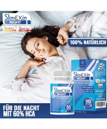 Slimexin Night Burn Capsules - Boost Metabolism & Energy for Men & Women | 50 High-Quality Natural Ingredients - Buy Online on GoSupps.com