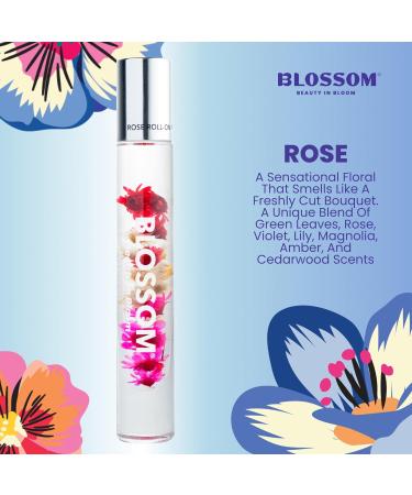 Blossom Roll on Perfume for Women Alcohol Free Rollerball Perfume Oil with Essential Oils Infused with Real Flowers Made in USA 0.20oz (Rose Violet Lily Magnolia Amber Cedarwood) Rose Rose 0.2 Fl Oz (Pack of 1) - Buy Online on GoSupps.com