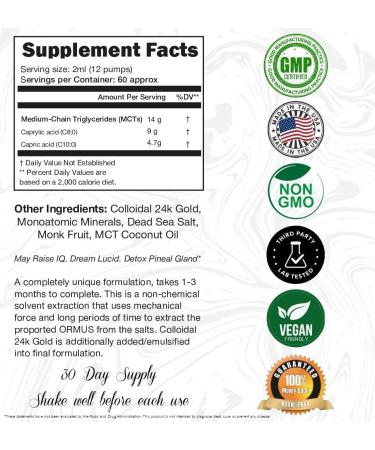 Ormus Oil + Ormus Powder + Ormus/Shilajit/Lions Mane Capsules - Buy Online on GoSupps.com