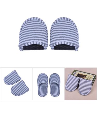 JOROBURO Travel Sipplers Portable Reusable Indoor Soft Cotton Anti Slip Slipperswith Portable Carrying Bag Foldable Hotel Slippersfor Home Hotel House Sipplers Disposable Female 15x10cm Grey - Buy Online on GoSupps.com