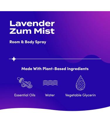 Zum Indigo Wild Mist Room & Body Spray - Lavender Aromatherapy Essential Oil Spray - Natural 4 fl oz Body & Room Mist for Relaxation - International Shipping Available - Buy Online on GoSupps.com