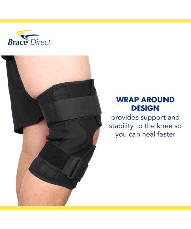 Buy Brace Direct Internal Deluxe Hinged Knee Brace - Adjustable Compression Wrap & Open Patella for Knee Pain Relief | Supports Meniscus Tears Arthritis ACL PCL & MCL - XL Size Available - Buy Online on GoSupps.com