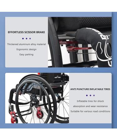 All-Terrain Lightweight Sports Wheelchair Aluminum Alloy Wheelchair Transport Wheelchair Portable Wheelchair with Handbrakes And Quick Release Rear Wheels Mobility Aids For Adult(Size:16.9in/43cm Colo 16.9in/43cm Orange - Buy Online on GoSupps.com