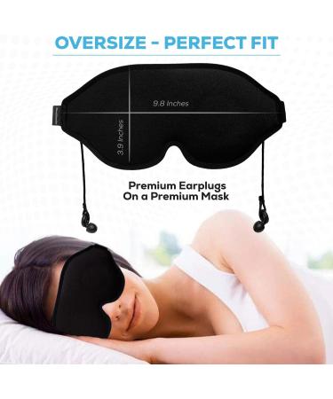 ZenShade Blackout Sleep Mask with Ear Plugs | Ultimate Comfort & Total Light Rejection | Adjustable Eye Mask for Better Sleep - Buy Online on GoSupps.com