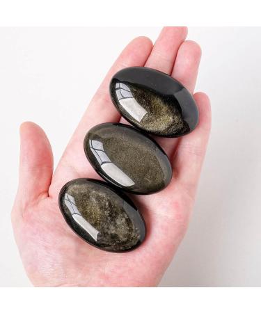 Obsidian Crystal | Tiger Eye Oval Palm Pocket Stones | Natural Tumbled Polished Crystals Stones Tiger Eye Oval Palm Pocket Stones Meditation Reiki Energy Stone Skoulazeo - Buy Online on GoSupps.com