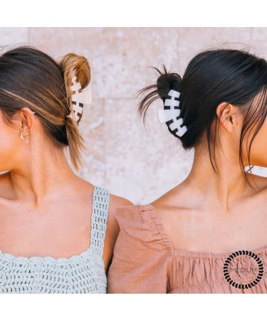 TELETIES Medium Hair Clip - Almond Beige - Strong Grip with Bendable Teeth - Ideal for Medium-Thick Hair - Buy Online on GoSupps.com