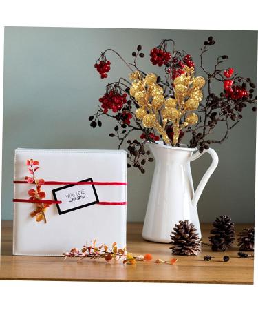 ABOOFAN 15 Pcs Christmas Faux Fruit Skewers Christmas Berries Stems Holiday Berry Garland Artificial Berry Stems Christmas Tree Picks Artificial Christmas Picks Wire Gold Powder Plant - Buy Online on GoSupps.com