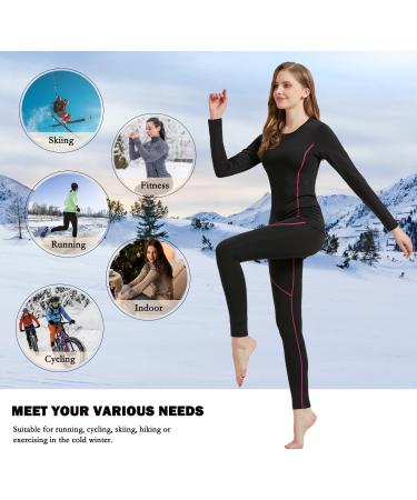 Uniuni Women's Thermal Underwear Set - Winter Ski Clothing (Pink Size 38) - Warm & Comfortable - Buy Online on GoSupps.com