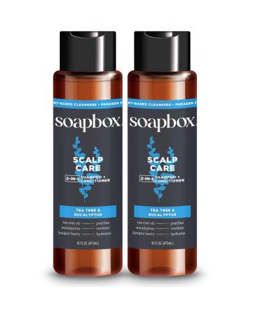 Soapbox Shampooing et apr s-shampoing 2 en 1 pour homme - Shampoing et apr s-shampoing naturels pour homme arbre th et eucalyptus - 473 6 g Menthe et Eucalyptus