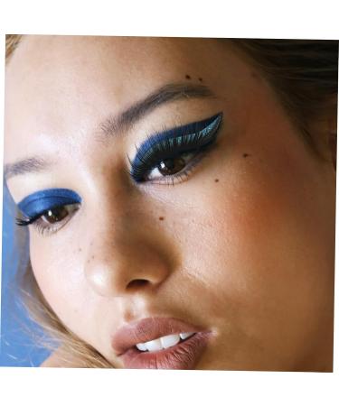 Mipcase 4 Pairs False Eyelashes Eye Makeup Sticker Stickers Glitter Eyeliner Eye Line Sticker Glitter Powder 4x1.5cm Blue - Buy Online on GoSupps.com