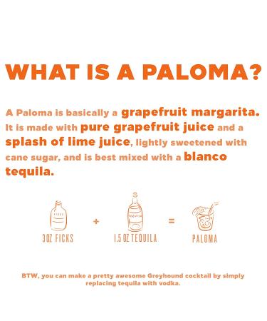 Ficks Premium Cocktail Mix Paloma 32oz (2 Pack) - Refreshing Paloma Cocktail Mixer - 64oz Total - Buy Online on GoSupps.com