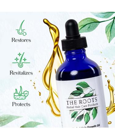 Natural Herbal Hair Growth Oil with Castor Oil for Thick, Healthy Hair - 4 oz - Buy Online on GoSupps.com