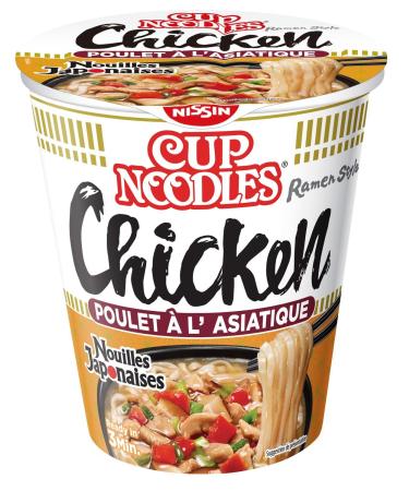 NISSIN - Japanese Noodles- Tasty Chicken-1 box of 8 cups of 63g