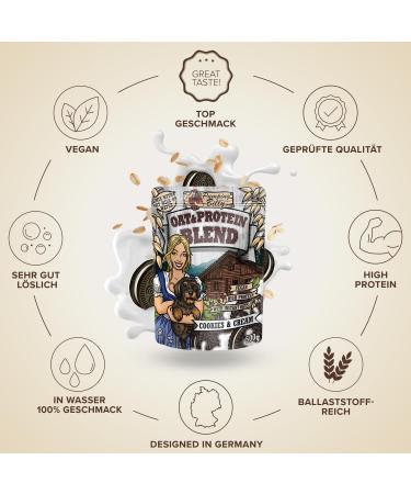 Ironmaxx Pumping Billy Oat & Protein Blend - Vegan Cookies & Cream Protein Powder | Soy & Whey Isolate | 500G Weight Gainer for Muscle Growth - Buy Online on GoSupps.com