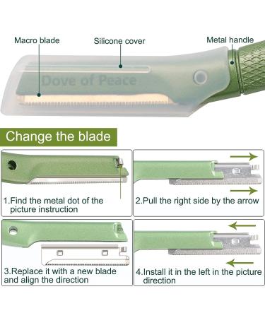 Dermaplaning Tool Beauty Metal Eyebrow Knife | Face Hair Cleaning Tool | Women's Shaving Razors & Blades - Apple Green - Buy Online on GoSupps.com