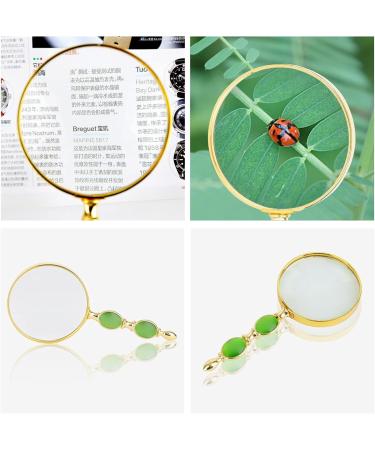 IOOOFU 6X Magnifying Glass Eye-Loupe Magnifier Portable Handheld Magnifying Lens for Gems Jewelry Coins Inspection Science 58mm Zinc- Alloy Glass Imitation Jade- - Buy Online on GoSupps.com