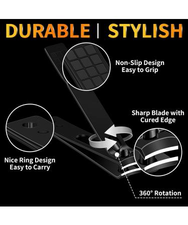 Manicure Set Pedicure Kit 16 Pcs Stainless Steel Nail Clippers Set Professional Nail Care Tools Grooming Kit with Portable Travel Leather Case for Men Women Black - Buy Online on GoSupps.com