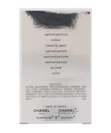 Egoiste Platinum by Chanel for Men Eau De Toilette Spray 1.7 Ounce 1.7 Fl Oz (Pack of 1) - Buy Online on GoSupps.com