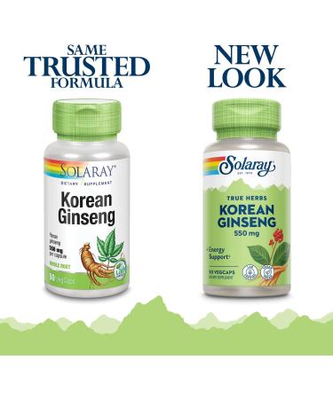 SOLARAY Korean Ginseng 550mg VegCaps - Stress Energy & Endurance Support - Buy Online on GoSupps.com
