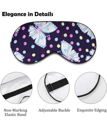 Diamond Butterfly Pattern Sleep Mask - Adjustable Strap, Light Blocking Eye Cover for Men and Women - Ideal for Sleep, Travel, and Relaxation - Buy Online on GoSupps.com