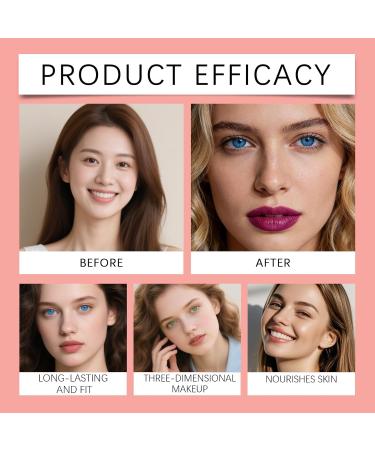  FUYOULILO Set of 2 Peel-Off Lip Pencils with Lip Ink Matte Waterproof and Long-Lasting Lip Pencils for Women (Purple) - Buy Online on GoSupps.com