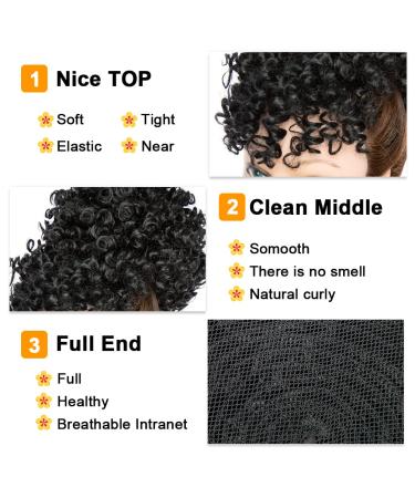 MODSIGHT Afro Puff Drawstring Ponytail with Bangs | Black Kinky Curly Bun for Black Women - Buy Online on GoSupps.com
