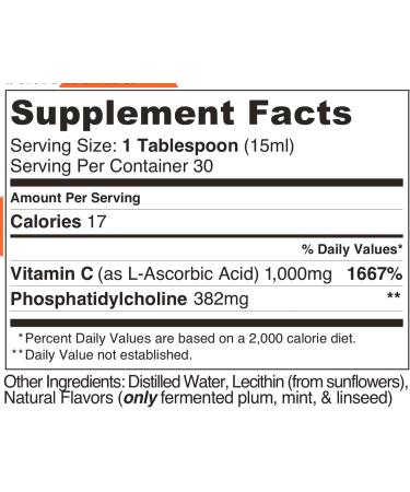 Lipo Naturals Liposomal Vitamin C from Sunflowers - 15 oz (443 ml) - Premium Antioxidant Supplement - Buy Online on GoSupps.com