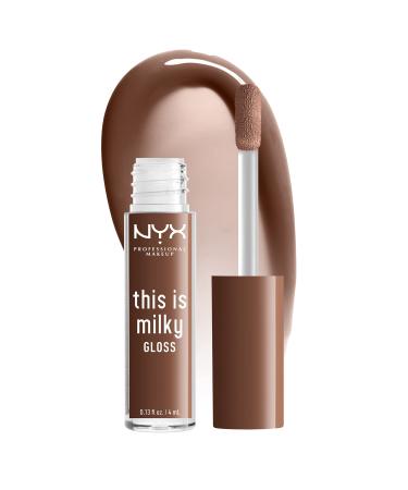 NYX PROFESSIONAL MAKEUP This Is Milky Gloss  Vegan Lip Gloss  12 Hour Hydration - Milk The Coco (Chocolate Brown) Milk The Coco Original