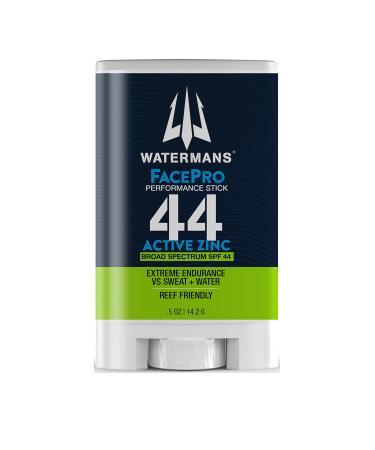 Watermans FacePro SPF 44 Sunscreen Stick for Face Zinc Oxide Sunscreen Stick Reef Safe Sunscreen Broad Spectrum Face Sunscreen Mineral Sunscreen