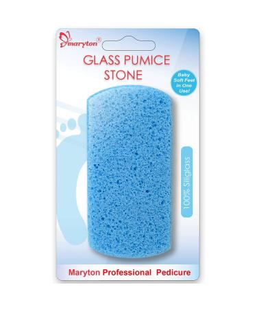 Maryton Pumice Stone for Feet, Double Sided Pedicure Tools Hard Skin 100 % Siliglass Callus Remover, Exfoliates Feet & Smooths Skin