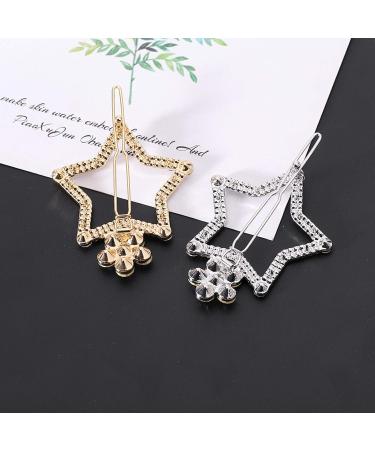 Attractive Elegant Hair Clips Pearl Five-pointed Star Barrettes Bobby Pin Hairpin for Ladies Women Girls Hair Clips Female Elegant Wedding Hair Accessories - Buy Online on GoSupps.com