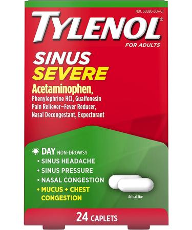 Tylenol Sinus Congest Pain Severe 24 Caplets