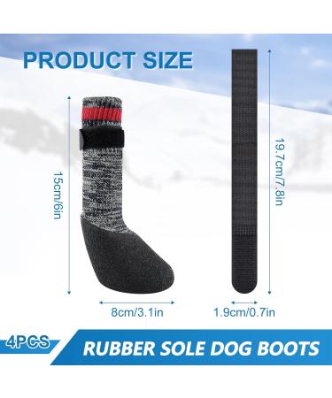 Qinlectri Dog Socks - Anti-Slip Waterproof Dog Boots with Adjustable Straps for Indoor & Outdoor Use - Large Size Paw Protectors - Buy Online on GoSupps.com