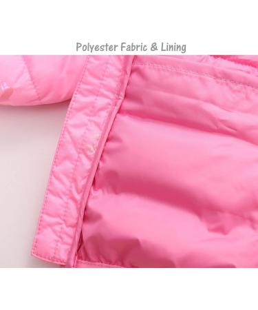 Kids Hooded Winter Puffer Jacket | Toddler Waterproof Coat | Lightweight Outwear for Boys Girls 18-24 Months - Pink - Buy Online on GoSupps.com