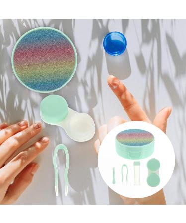 Exceart Autumn Contact Lenses Set - Beautiful Cases & Portable Eye Care Holders | Luxury Bling Rainbow Lens Containers for Travel - Buy Online on GoSupps.com