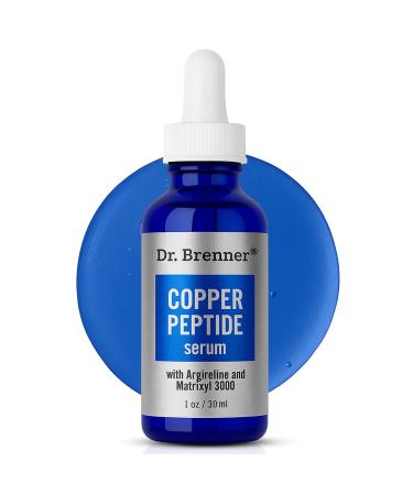 Dr. Brenner Copper Peptide Serum with GHK-Cu peptide Argireline and Matrixyl 3000 Anti-Aging Moisturizer for Fine Lines and Skin Elasticity (1 oz.)