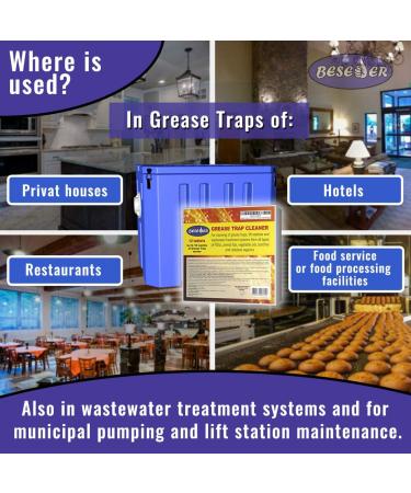 Beseder Grease Trap Cleaner tablets for grease decomposition  grease trap treatment and odor removal from grease trap interceptor (in 1 box 12 tablets) For grease trap - Buy Online on GoSupps.com