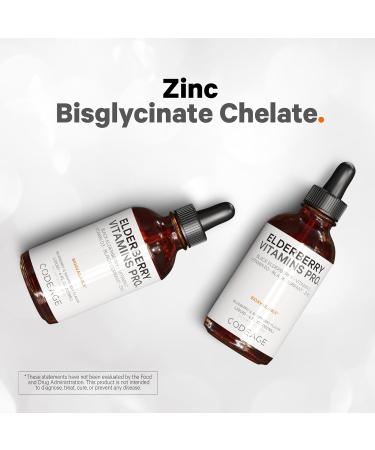 Codeage Elderberry Vitamins Pro - Organic Black Elderberry Liquid Drops - Vitamin C D3 Zinc Black Currant - 2-Month Supply - Black Sambucus Liquid - Supplement for Adults & Kids - 4 fl oz - Buy Online on GoSupps.com