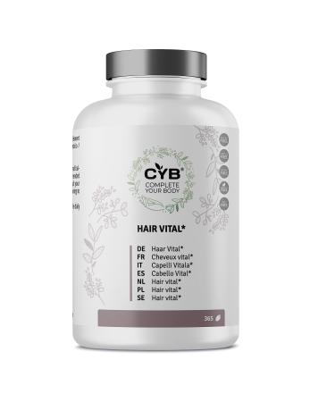 CYB | Hair Vital – Hair Food Supplement – ??Biotin Hair | 365 Capsules 1 Year Supply – Biotin – Zinc – Copper – Taurine – Vitamin B | Hair Growth