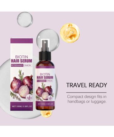 Zwiebel-Haarwachstumsserum spray l'huile pour la croissance des cheveux romarin et Zwiebel-Haarpflegeserum Zwiebel-Biotin-Haaressenz renforce les racines des cheveux (2PCS) - Buy Online on GoSupps.com