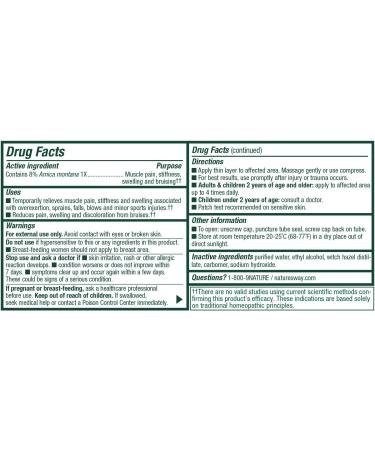 Boericke & Tafel Arniflora Arnica Gel 2.75 oz - Pain Relief & Muscle Soothing - Buy Online on GoSupps.com